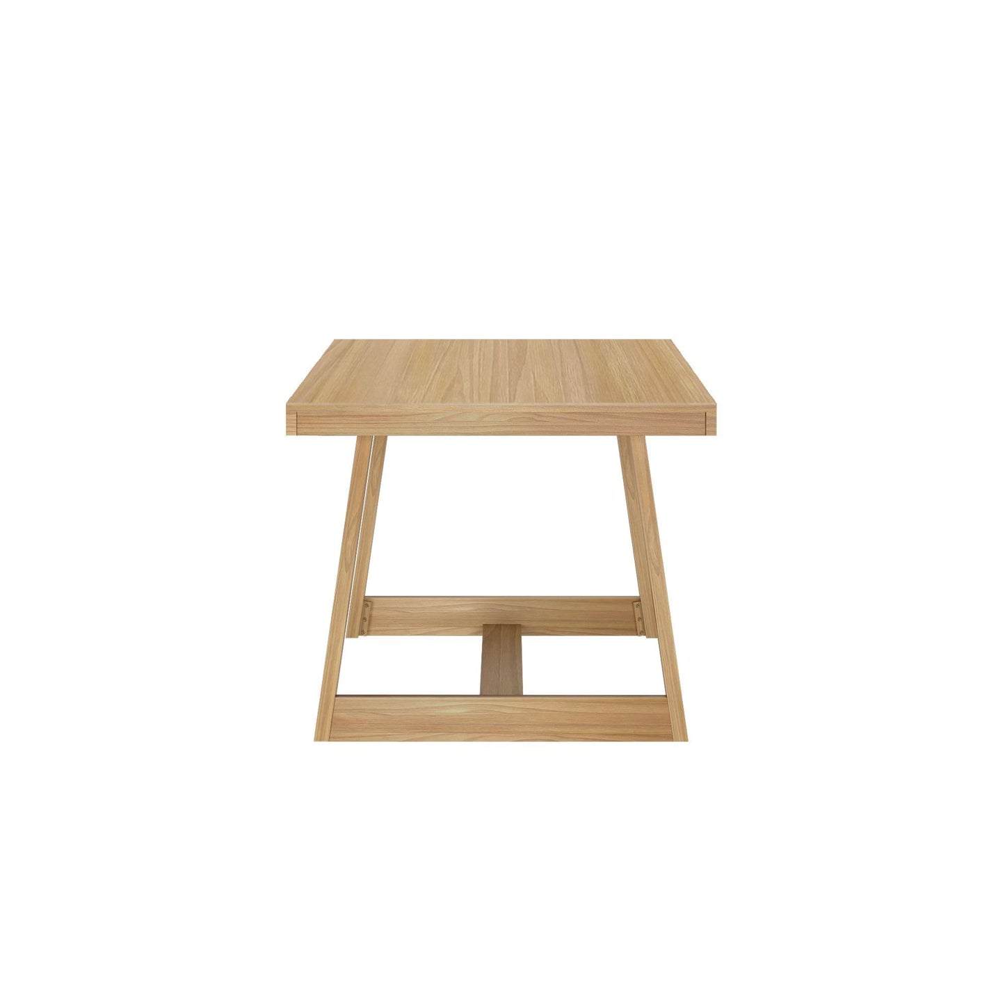 Plank+Beam 72 Inch Farmhouse Dining Table,Solid Wood Rustic Kitchen Table, for Dining Room, Home Office, Living Room Furniture, Easy Assembly, Blonde Wirebrush