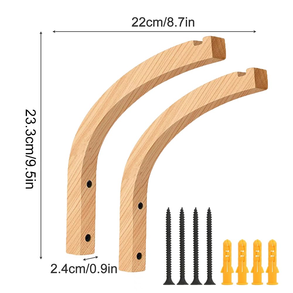 Kaxich 2 Pack Hanging Plant Hook, Wooden Wall Hooks Plant Hangers Indoor for Plants, Lanterns, Pot, Wind Chimes, Planter and Hanging Baskets