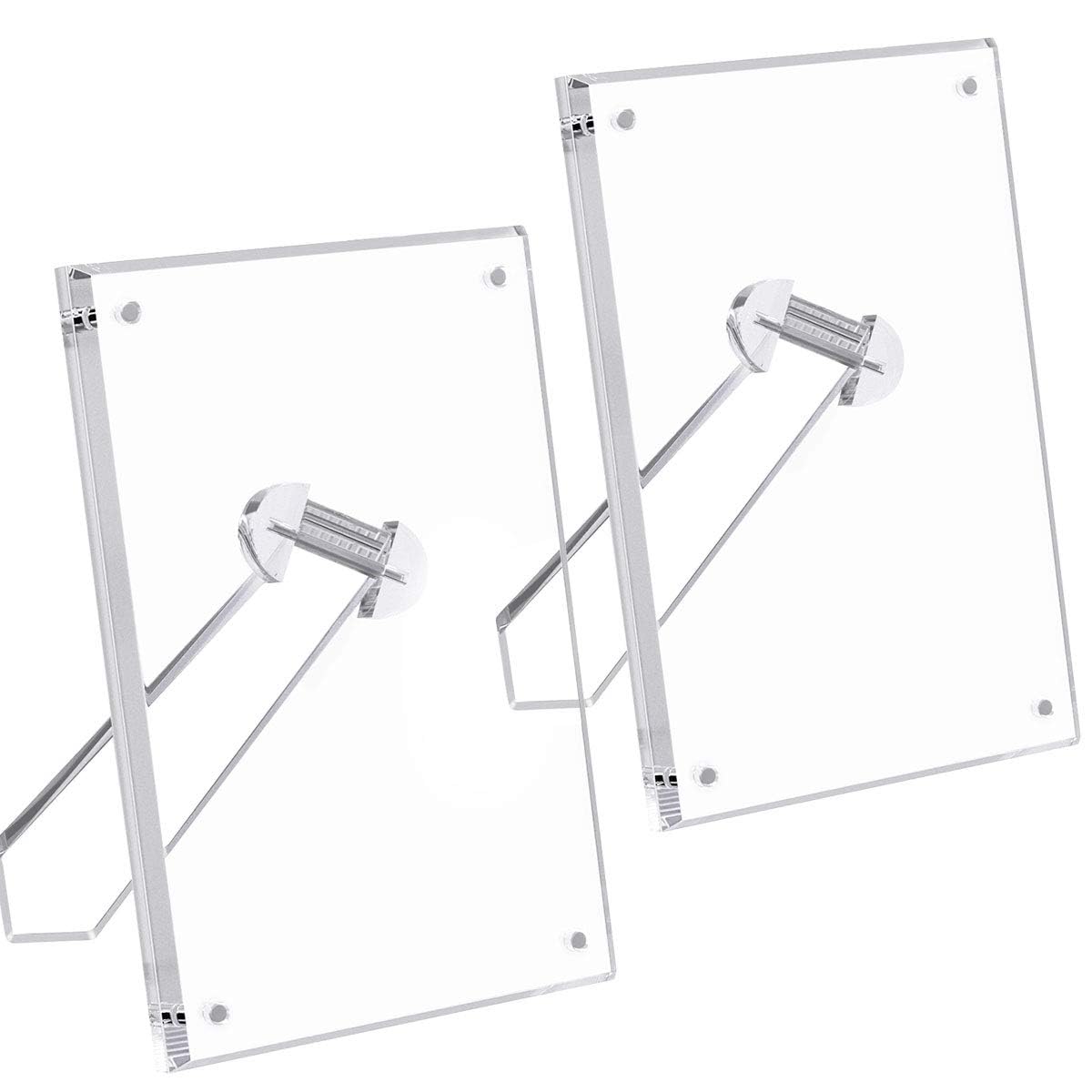NIUBEE 5x7 Acrylic Picture Frame with Magnets - 2 Pack, Shatter-Resistant Floating Photo Frame for Tabletop, Modern Desk Display for Home & Office