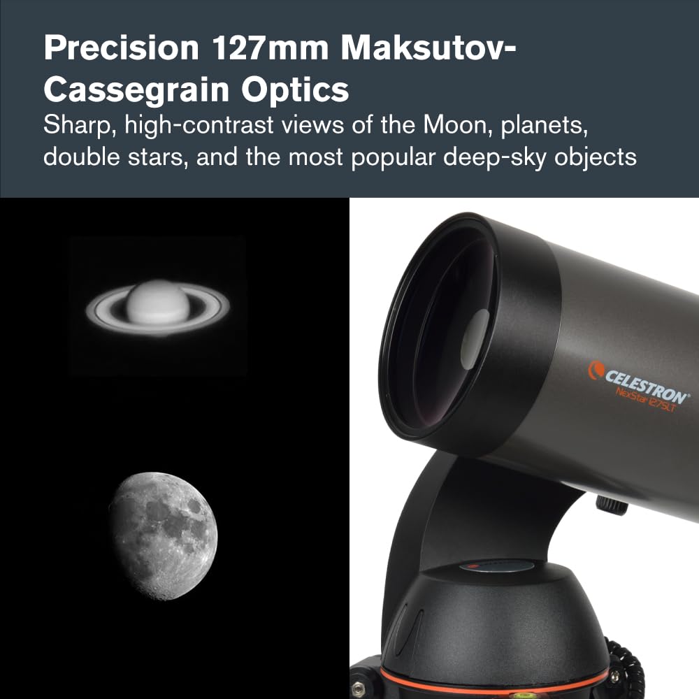 Celestron - NexStar 127SLT Computerized Telescope - Compact and Portable - Maksutov-Cassegrain Optical Design - SkyAlign Technology - Computerized Hand Control - 127mm Aperture