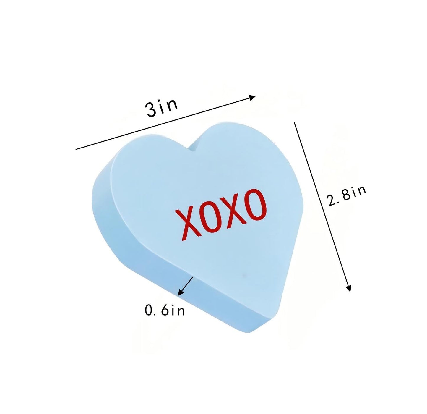 6 PCS Heart Wall Decor, Wooden Signs Set | Valentine's Day Decorations with Double-Sided Prints, Charming Heart Shelf & Tabletop Displays for Tiered Tray, Mantel, and Home Office.