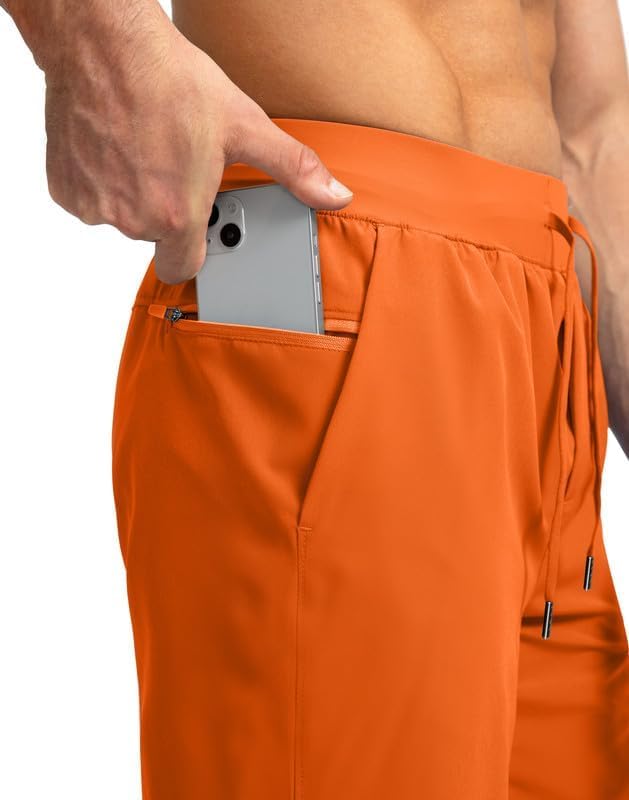 Men's Running Shorts with Zipper Pockets 9 Inch/ 7 Inch / 5 Inch Lightweight Quick Dry Gym Workout Athletic Shorts for Men(7 inch)