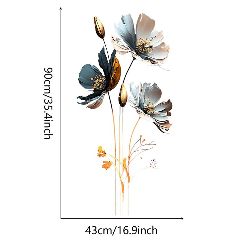 CNUSER 3D Wall Stickers DIY Flower Wall Decal Removable Waterproof Wall Art Decor for Bedroom Living Room Offices Home Decoration (Floral)