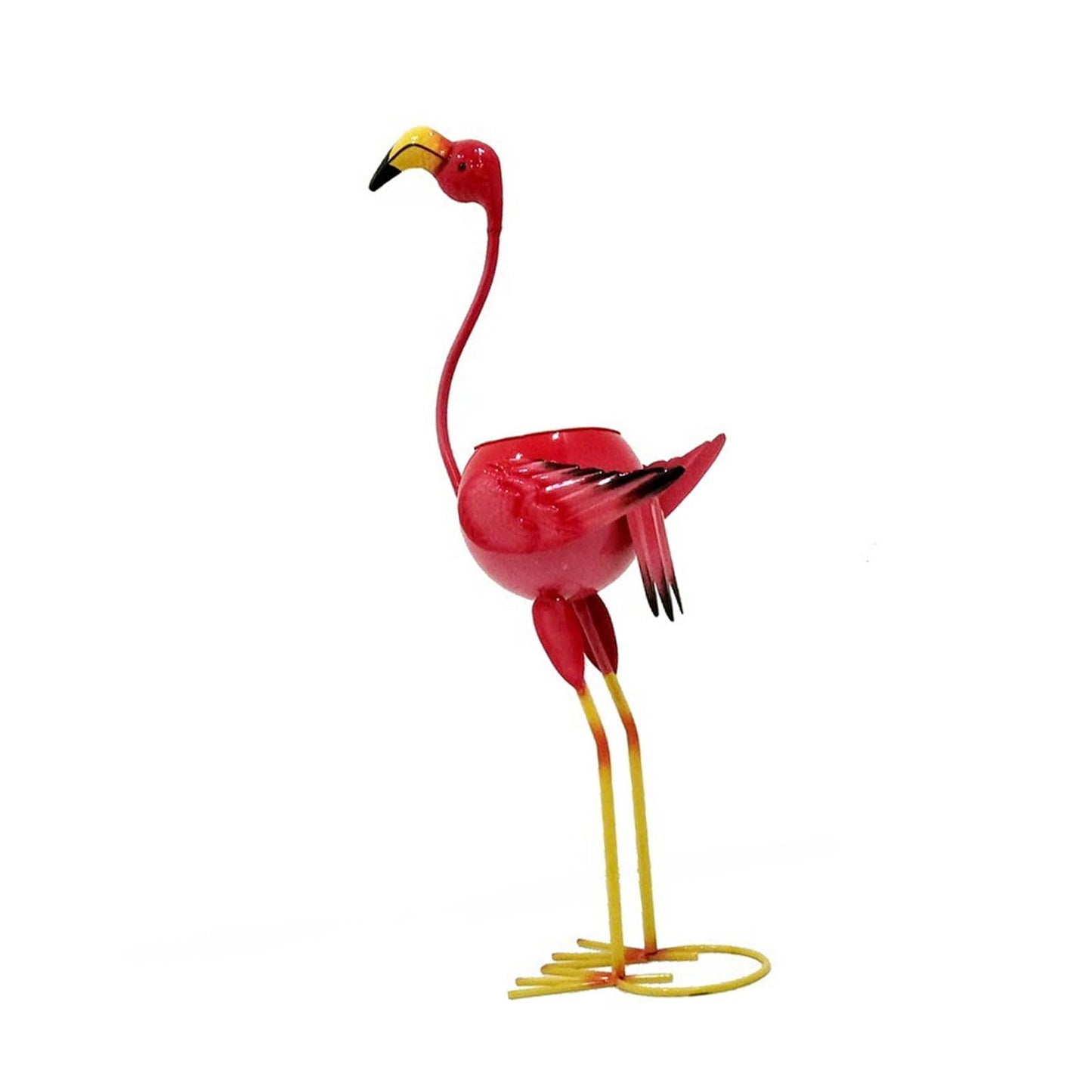 AOOOWER Metal Flamingos Peacocks Decors Planter for Outdoor Plant Metal Planter Gifts for Women Mother Garden Planter Decoration