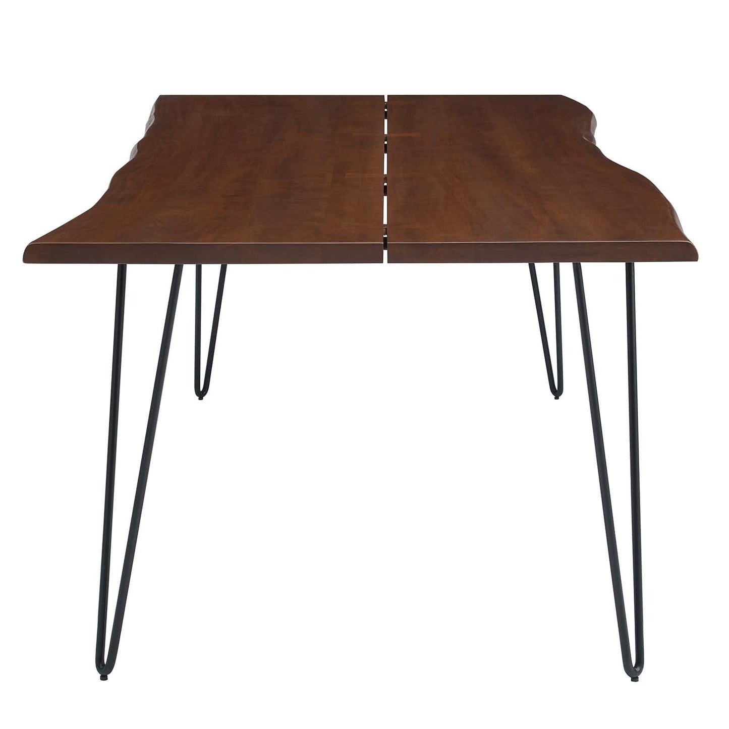 Modway Ardor 96" Live Edge Acacia Wood Rectangular Dining Table in Black Walnut