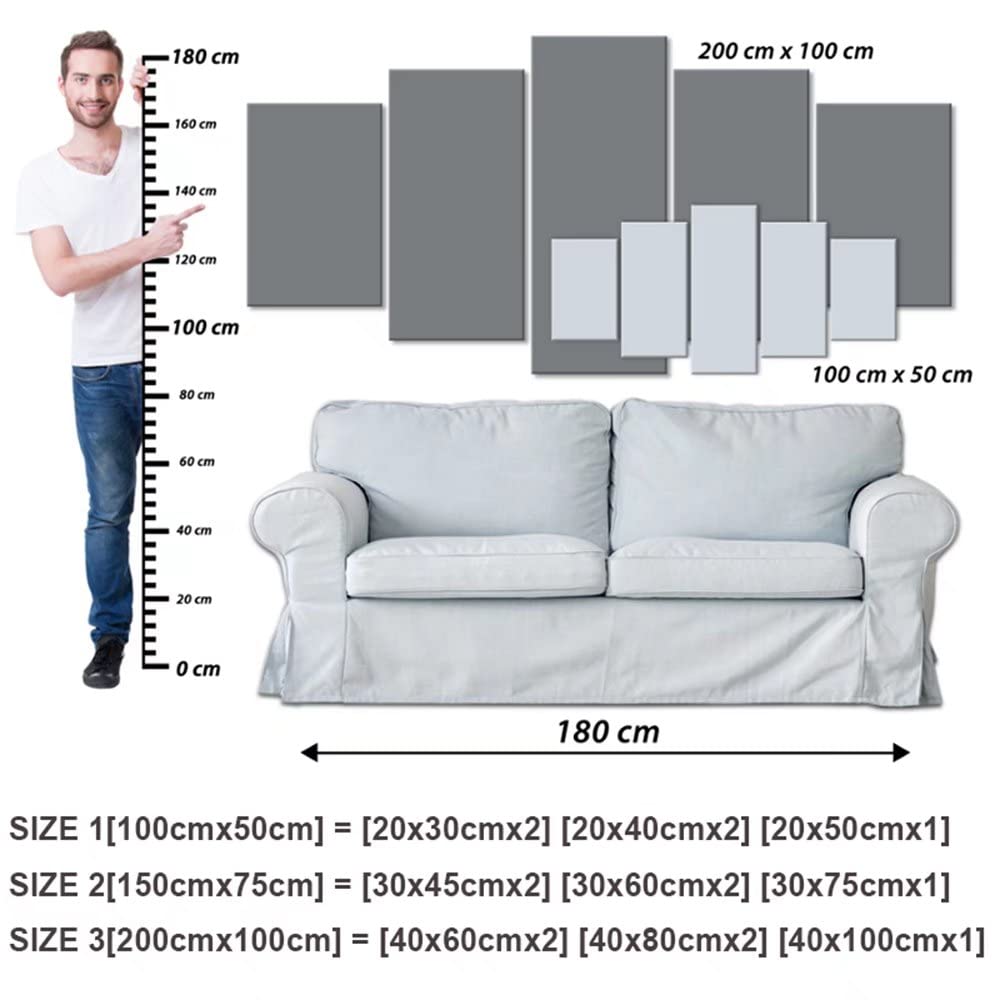 AWLXPHY Decor Teal Rose Wall Art Canvas Painting Framed 5 Panels for Living Room Decoration Modern Blue and Black Rose Stretched Artwork Floral Giclee (Blue, 60"x30")