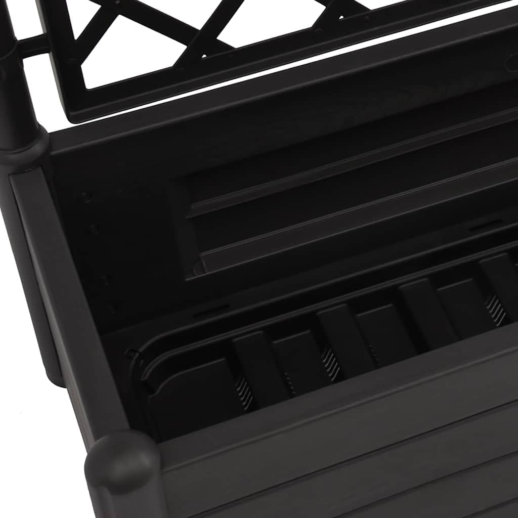 Garden Planter with Trellis - Large Elevated Plant Box for Outdoor Plants, 39.4"x16.9"x55.9" PP Anthracite – Perfect Gardening in Rectangle Boxes