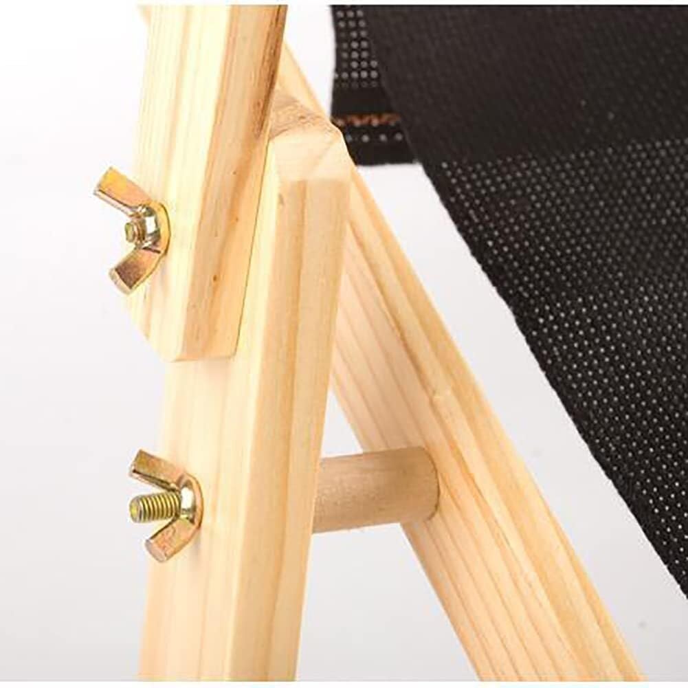 Adjustable Cross Stitch Floor Stand – Wooden Embroidery Frame with 360° Rotation, Tapestry Needlework Craft Tool for DIY Sewing, Easy Assembly