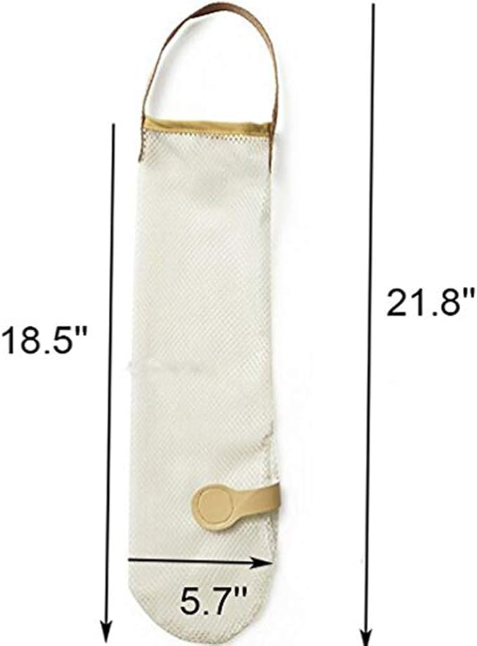 Ahyuan Hanging Mesh Storage Bags 5 Pack Onion Garlic Potatoes Net Mesh Bag Long and Large Reusable Net Produce Bags for Fruit Veggies Garbage Bag for Home RV Camper (Blue)