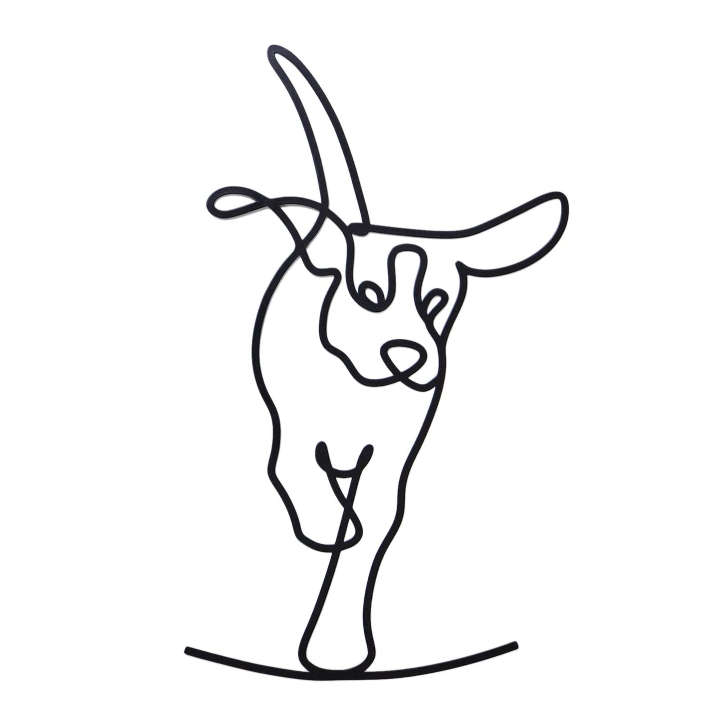 TYLCC Black Metal Dog Wall Decor Minimalist Abstract Dog Wall Art Line Drawing Art for Living Room Bedroom Decorations (Lovable)