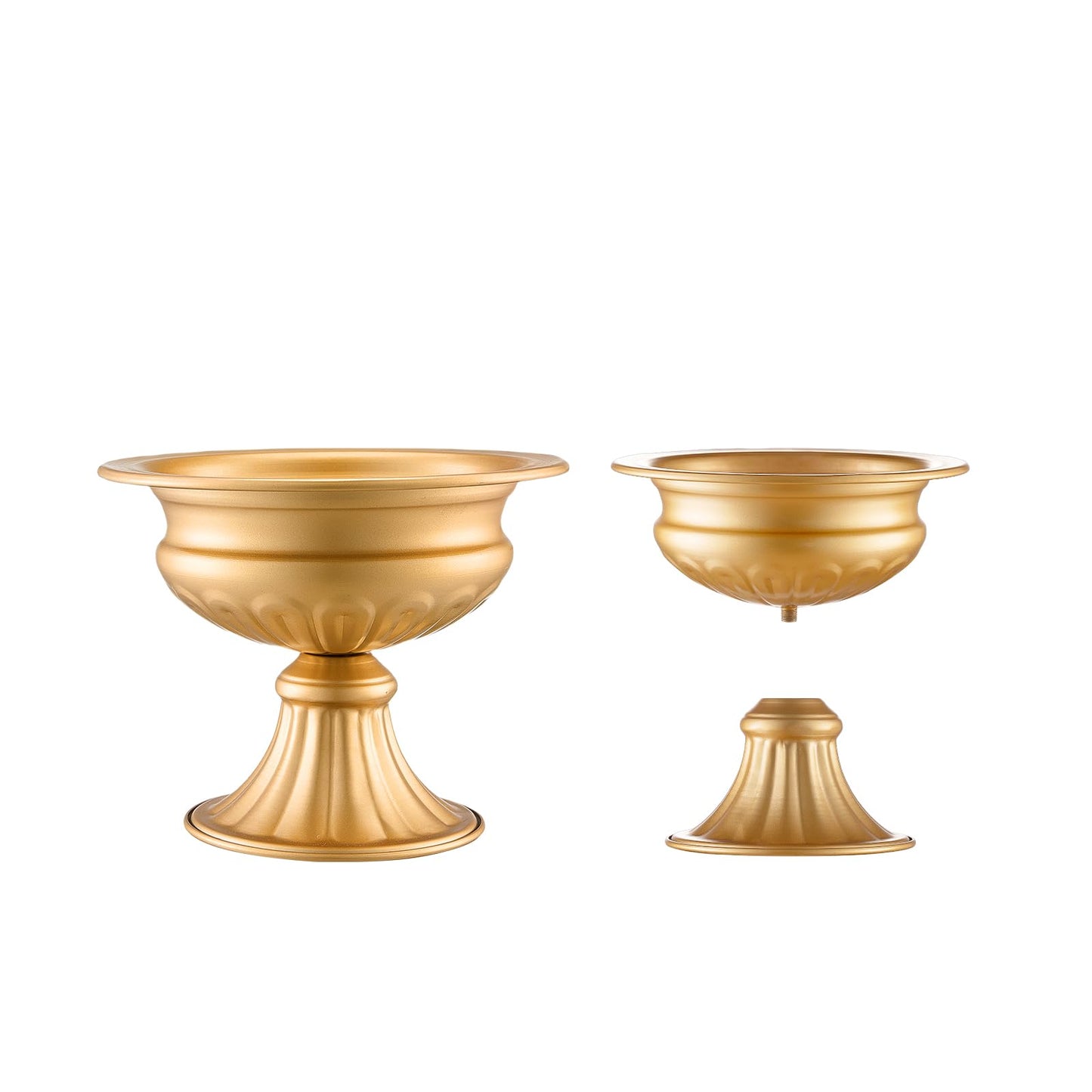 VEVOR 10PCS 16cm/6.3” Tall Wedding Flower Vase, Metal Wedding Centerpiece, Gold Floral Arrangement Stand Display Rack for Tables Wedding Dinner Party, Anniversary Ceremony Birthday Event Decor