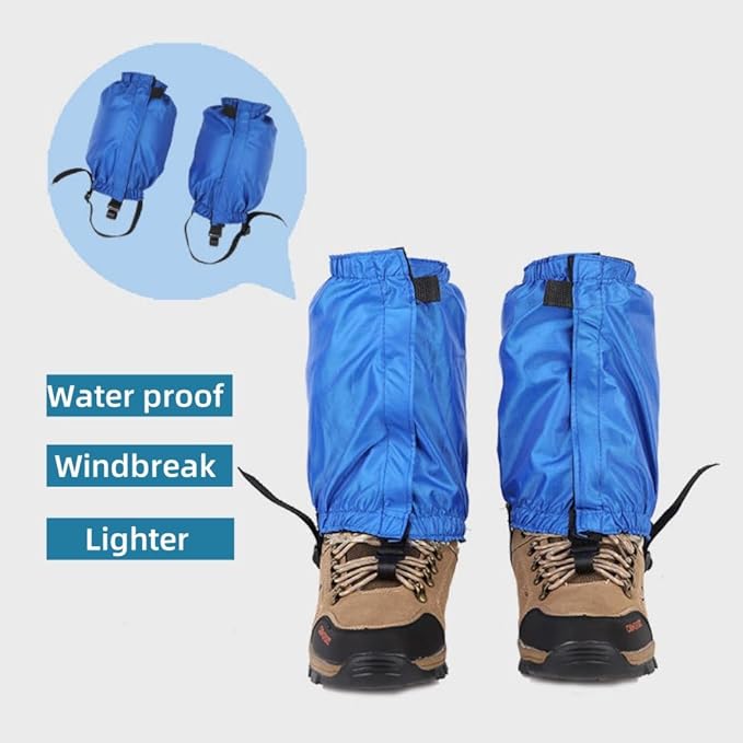 Waterproof Hiking Gaiters,Snow Boot Gaiters with Rubber Foot Strap,Lightweight and Adjustable,for Men and Women Hiking,Skiing,Mountaineering,Walking,etc.