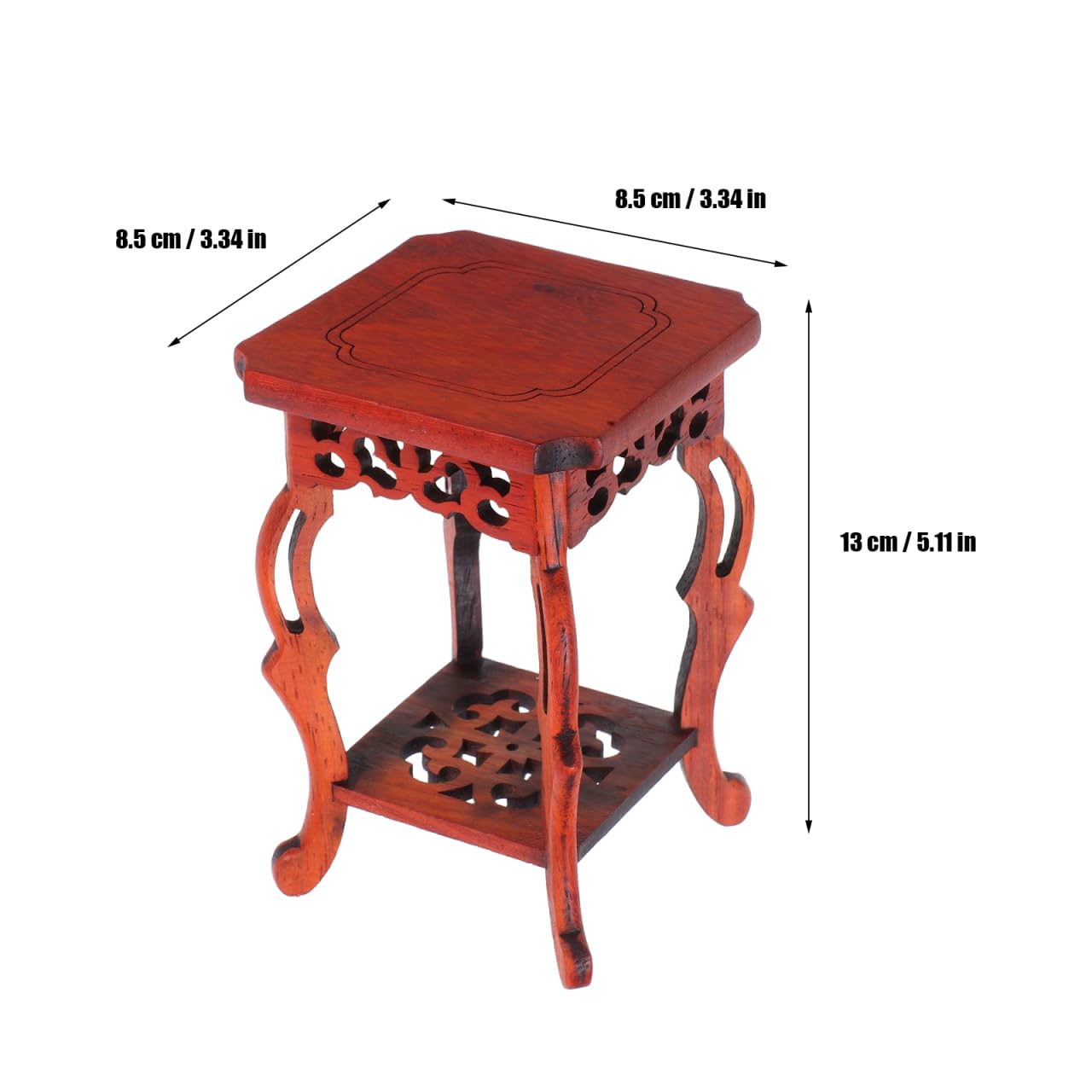 Garneck Wood Plant Stand Unique Design Small Decorative Pedestal Base for Indoor Plants 100% Natural Wood for Home and Garden Decoration