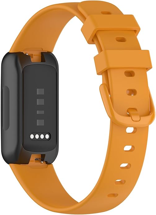2 Pack Compatible with Fitbit Inspire 3 Bands, 15.4mm Width Soft Silicone Adjustable Sport Replacement Band for Women Men