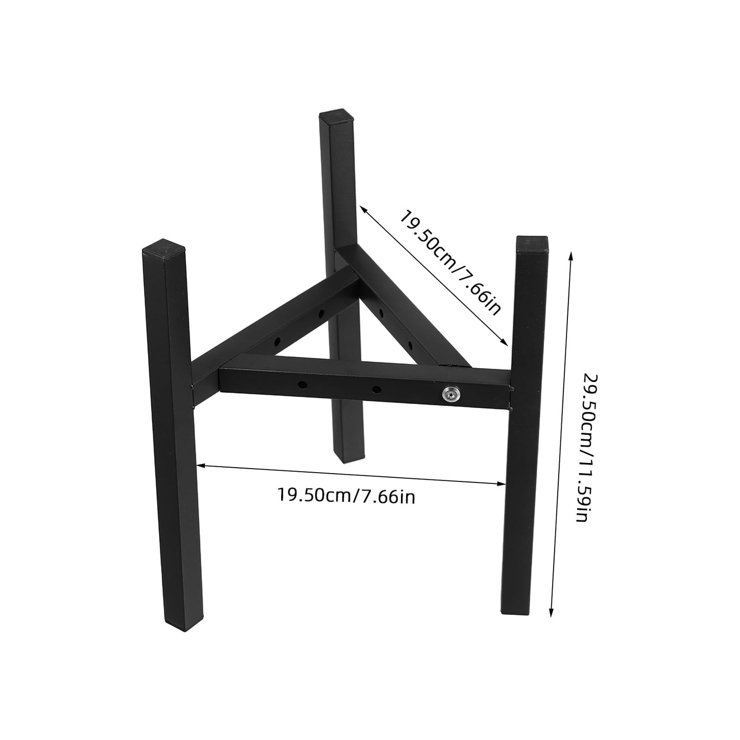 Toyvian Metal Plant Stand Tall Potted Plant Shelf for Indoor Outdoor Use, Black Metal Balcony Rack Suitable for 23-32cm Flower Pots, 30cm Height, Corner Living Room Display Holder