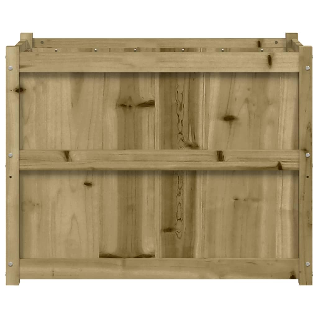 Favemtsl Large Rustic Raised Garden Bed 35.4x35.4x27.6 in Treated Solid Pine Wood Outdoor Planter Box Weathered Brown for Patio Balcony Yard