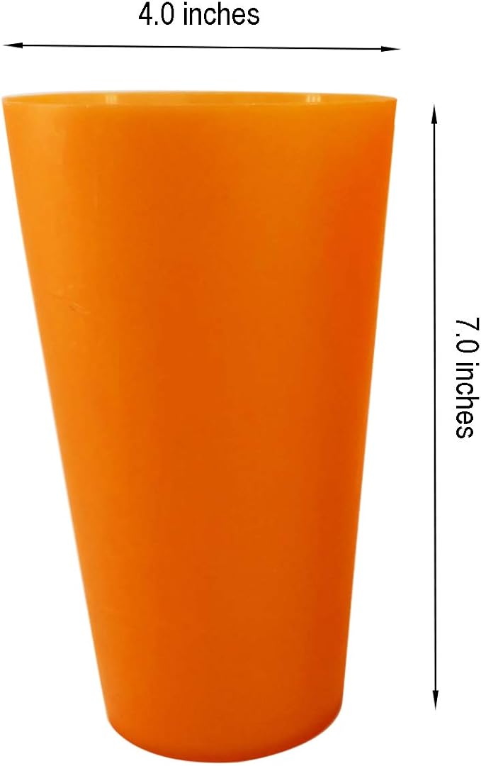 AOYITE Large Plastic Cups Reusable - 32 oz Water Tumblers Unbreakable Drinking Glasses set of 12 - BPA Free Dishwasher Safe Big Plastic Cups for Kids Kitchen Camping Party Outdoor