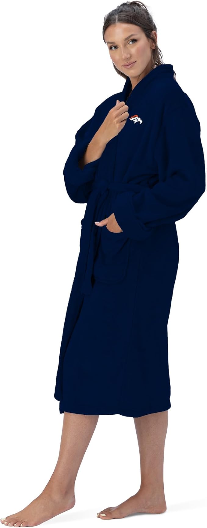 NFL Adult Unisex Silk Touch Bathrobe, Officially Licensed Loungewear, Soft Plush Polyester