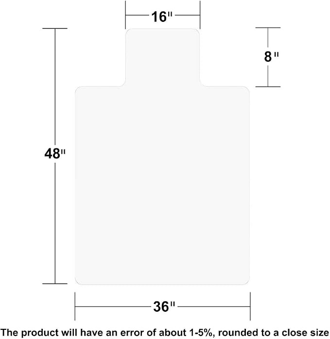 Office Chair Mat for Hardwood Floor, 36"x48" Clear Desk Chair Mat Easy Glide for Rolling Chair, Heavy Duty Vinyl Floor Protector Mat for Home or Office, Easy Clean and Flat Without Curling