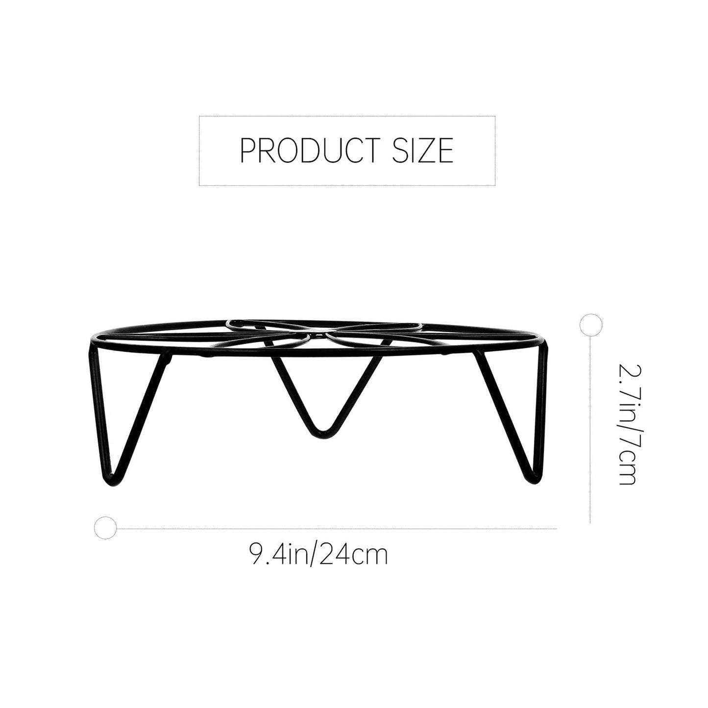 ARTIBETTER Iron Flower Stand and Plant Shelf for Indoor Outdoor Use, Black Metal Decorative Flowerpot Rack, Floor Balcony Garden Plant Holder, Heavy Duty Iron Flower Shelf