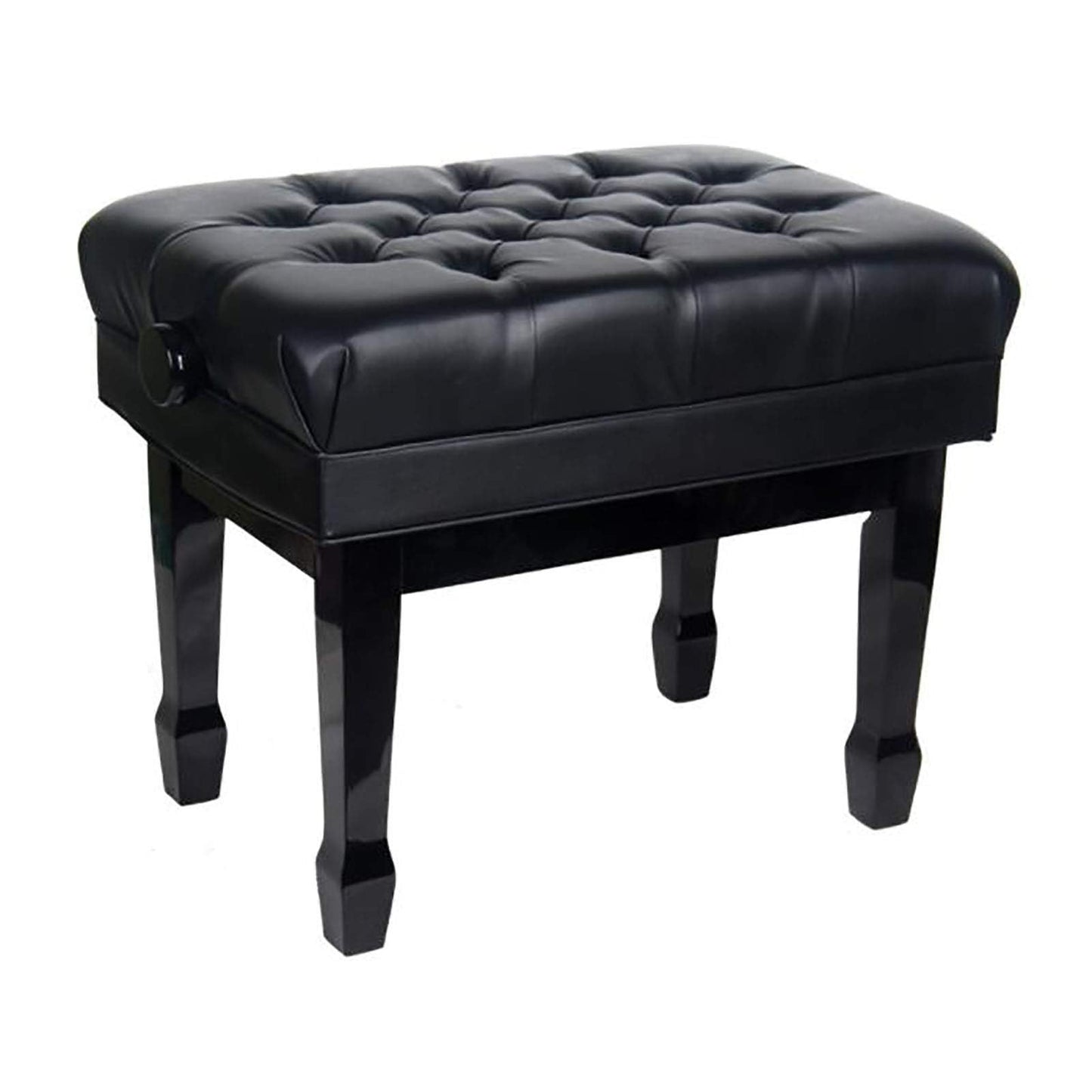 Meiiron Luxury Leather Piano Bench Wooden with Large Music Sheets Storage Compartment, Soft Leather Padded Stool and Solid Wood Frame - 10cm Height Adjustable