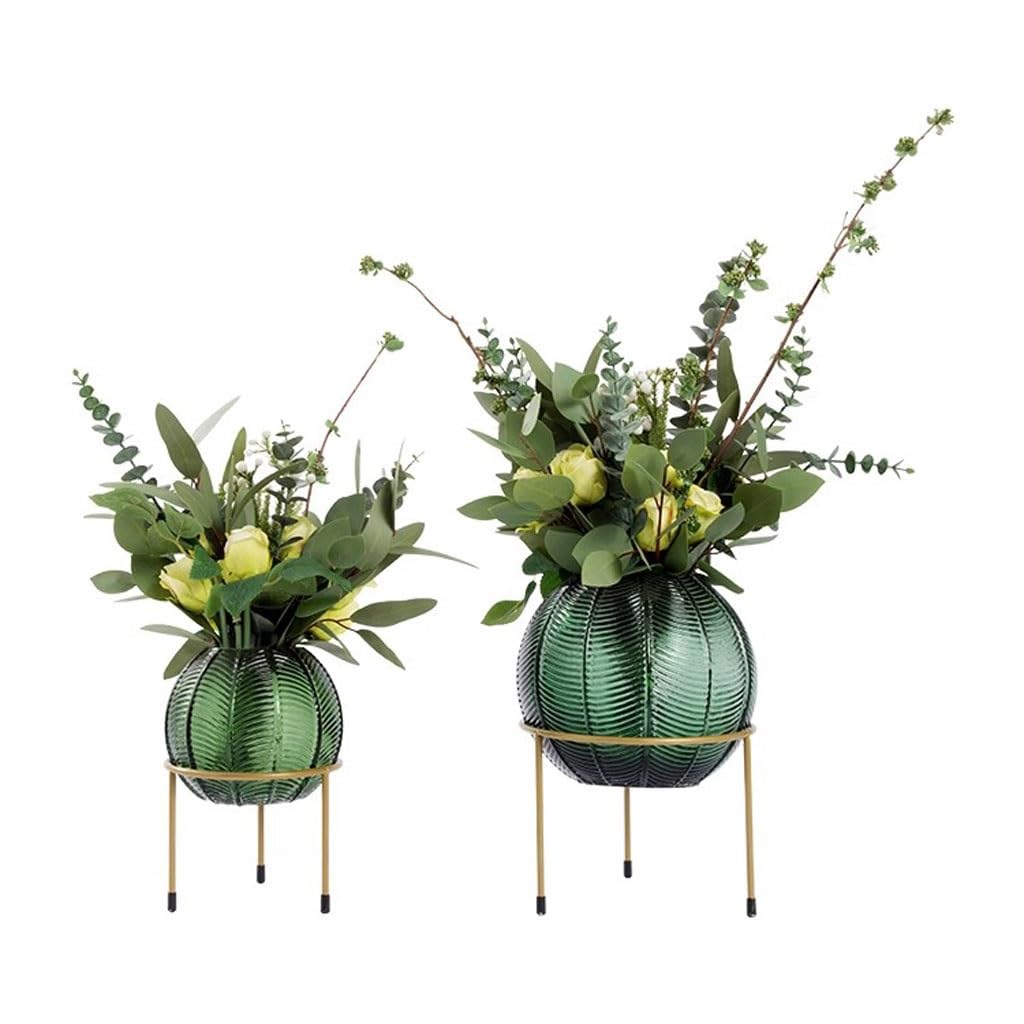 UHRLGHS Bonsai Tree Nordic Light Luxury Simulation Flower Art Decoration Living Room Table Negotiating Table Glass Bottle Fake Flower Decoration Artificial Bonsai Tree(B)
