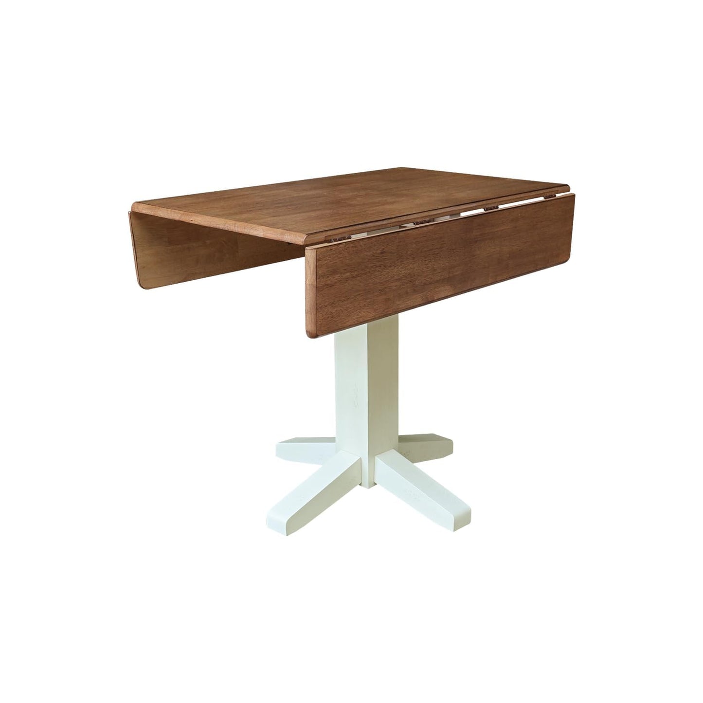 IC INTERNATIONAL CONCEPTS Solid Wood 36" Square Dual Drop Leaf Dining Table - Multi-Color