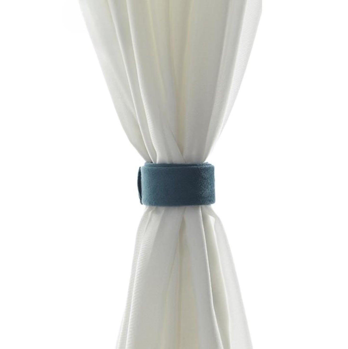 Curtain Ties 4 Pieces Flannel Curtain Straps Without Perforation and Installation Without Installation Elastic Curtain Straps Beige (Beige)