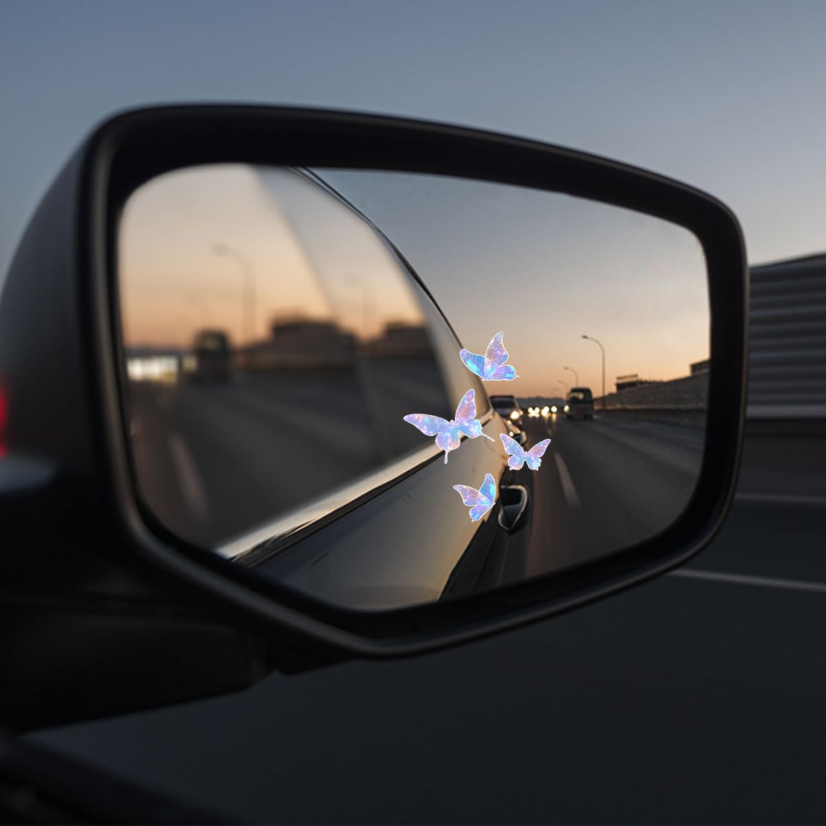 3 Pcs Butterfly Sticker – Aesthetic UV DTF Waterproof Vinyl Decal for Car Mirror, Laptop, Glass, Window, Journals, Symbol of Transformation and Beauty Gift for Women, Teens – 3 Inches (Butterfly)
