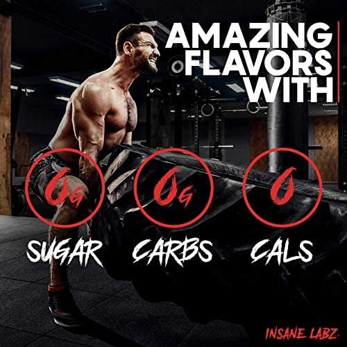 Insane Labz Psychotic Gold, High Stimulant Pre Workout Powder, Extreme Lasting Energy Focus, Pumps and Endurance with Beta Alanine, DMAE Bitartrate, NO Booster (30 Servings, Variety)
