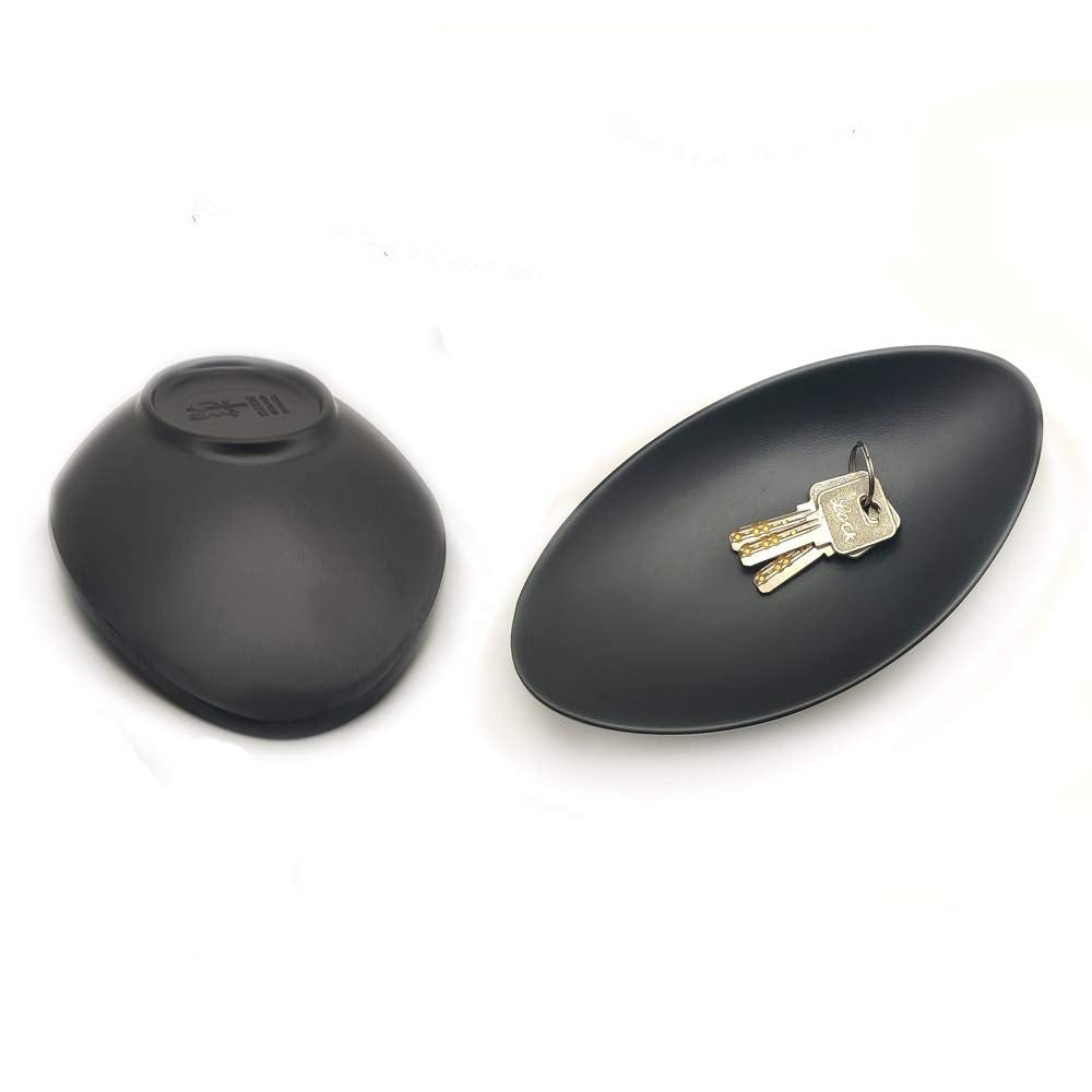 XinHuiGY Black Key Ring Dish Jewelry Tray Key Tray Organizer,Dresser Decor entryway Key Dish Decorative Trinket Dish Housewarming Gift 7inch (Oval)