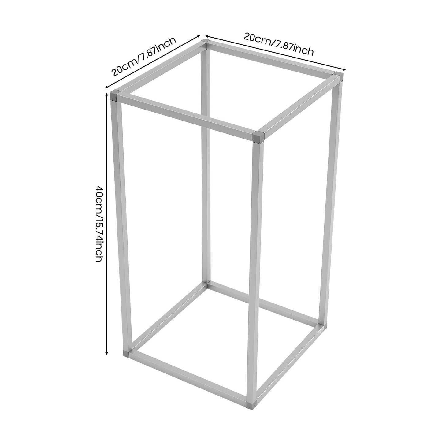 11Pcs Metal Flower Stand, 15.74inch Wedding Flower Display Stand Metal Rectangular Column Geometric Flower Stand Tall Floor Vase for Weddings Birthday Parties & Christmas Parties