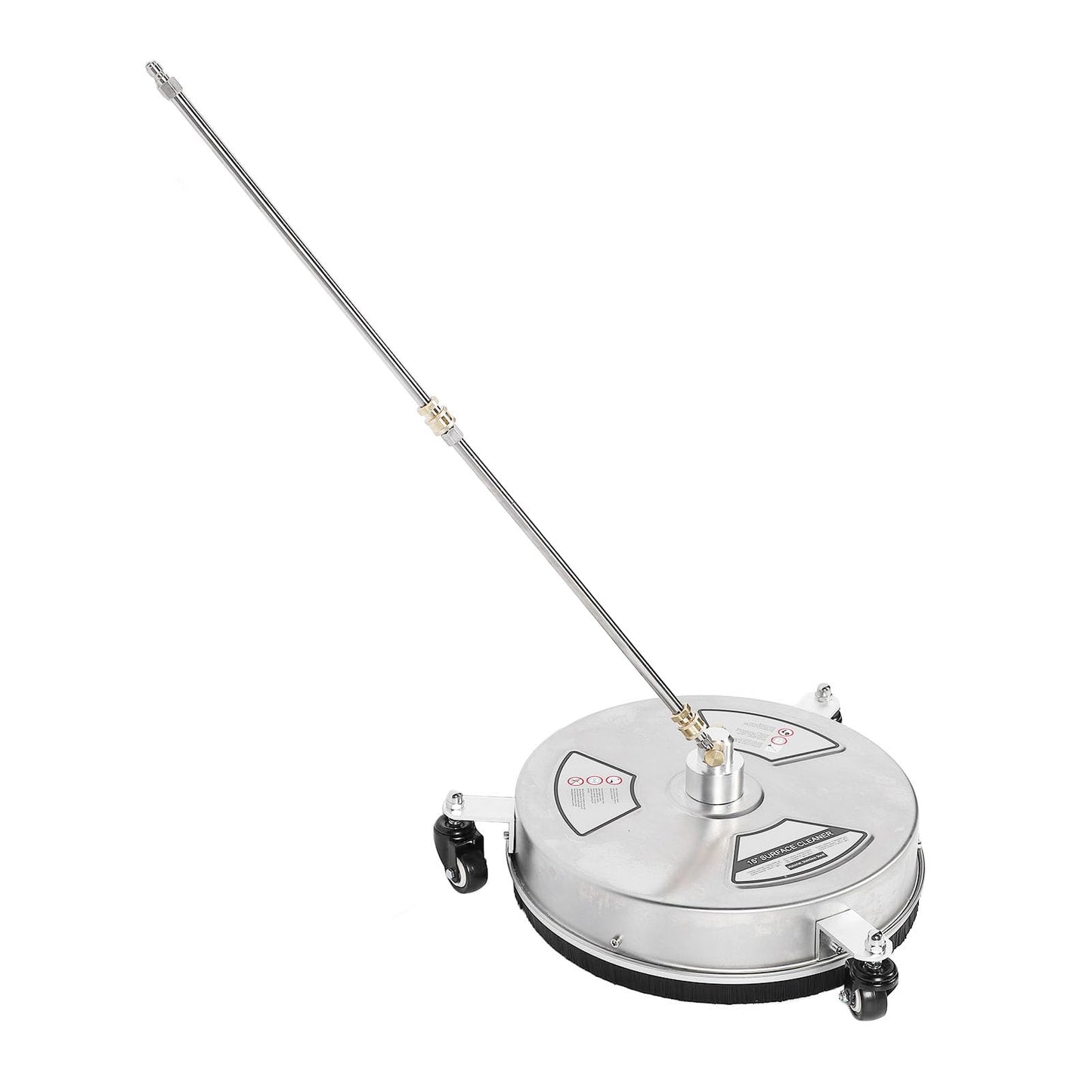 Asixxsix Pressure Washer Surface Cleaner, 4000PSI Stainless Steel Portable with Wheels Power Washer Surface Cleaner, High Pressure with 2 Extension Wand Attachments