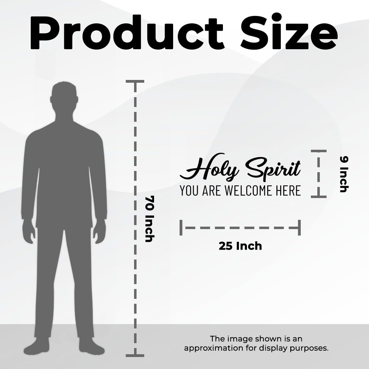 Holy Spirit You are Welcome Here - Vinyl Wall Decal Christian Spiritual Decor - Black 25" x 9"