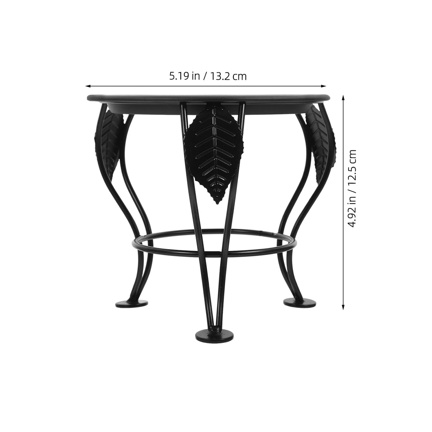 Veemoon 2pcs Black Metal Plant Stand for Indoor and Outdoor Flower Pots, Decorative Garden Ball Holder Base, Farmhouse Style Plant Holders for Patio and Lawn