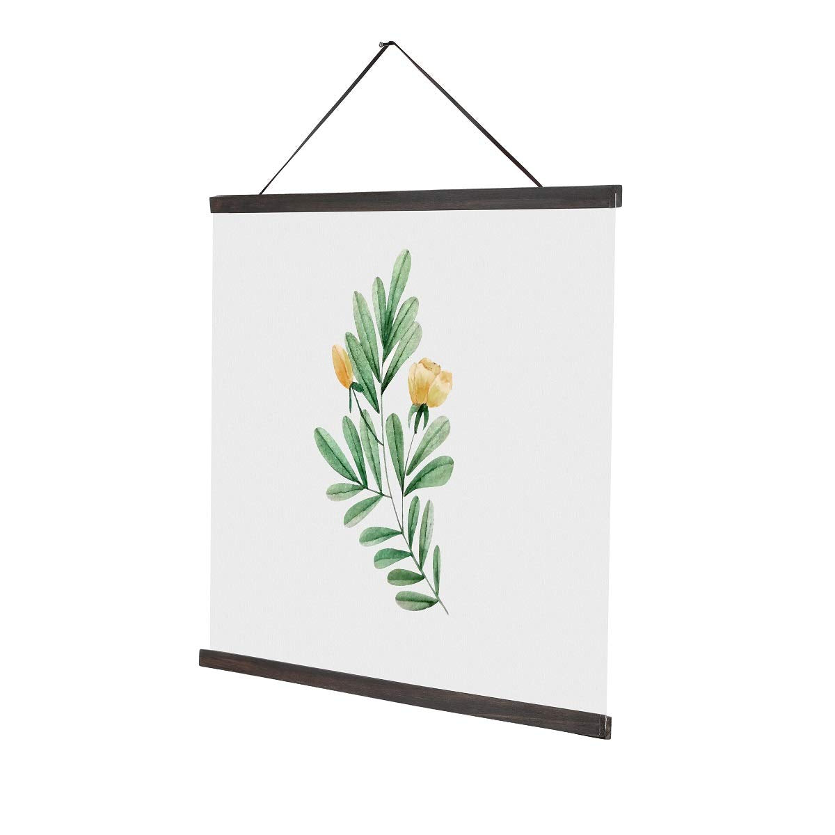 EARTHABITATS Magnetic Poster Hanger Frame - 24 inches Wooden Magnetic Poster Frame Hanger for Scratch Off Maps, Prints, Pictures, Photos, Canvas Artwork