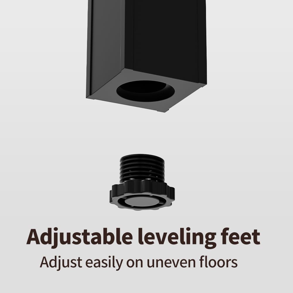 DHYGOTFUR Tall Plant Stand Indoor, Modern Black Aluminum Alloy Plant Shelf, Corner Flower Pot Holder Organizer for Living Room, Balcony, Patio, Garden (L11.8 x W11.8 x H19.7 inch)