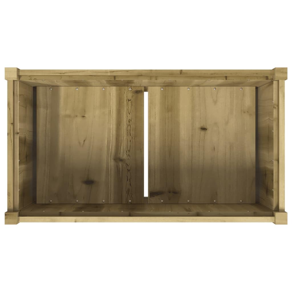 Mhdvray Rustic Large Raised Garden Bed 35.4x35.4x27.6 in Treated Solid Pine Wood Elevated Planter Box Outdoor Flower & Vegetable Gardening Patio Balcony