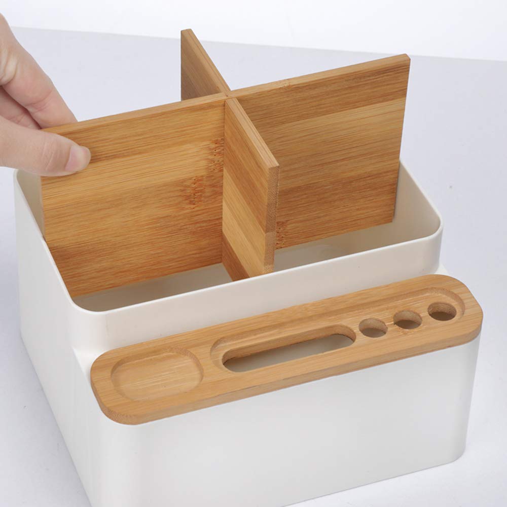 Poeland Desktop Storage Box Pencil Pen Holder Makeup Brushes Organizer for Office Supplies, Vanity Table, Home