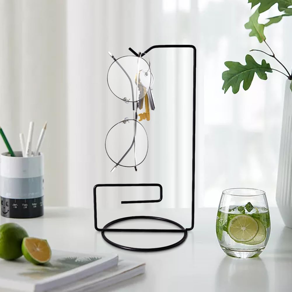 YY YEARCHY Ornament Display Stand Iron Hanging Stand Flower Pot Rack Holder Pothook for Hanging Glass Globe Air Plant Terrarium Witch Ball Home Wedding Christmas Decoration (9.25"x4.33"x4.33", Black)