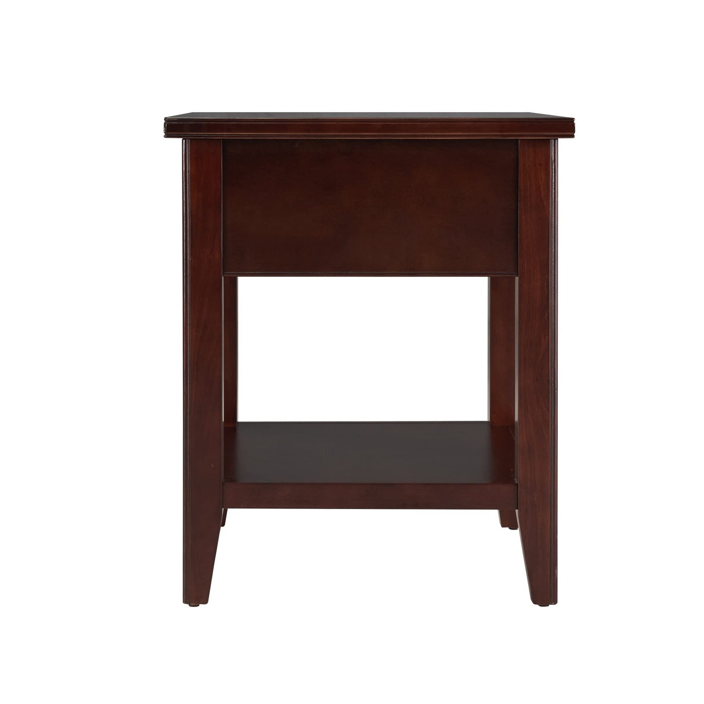 Leick Home Laurent Solid Wood Side Table with Hidden Compartment, Chocolate Cherry Brown, Perfect for Living Rooms, Bedrooms, and Offices, 10507-SC