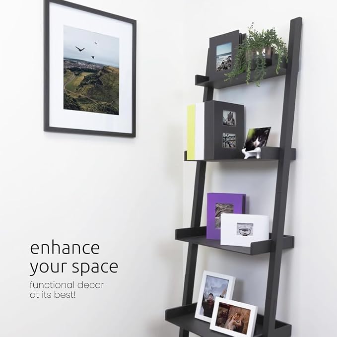 kieragrace Providence Hadfield Leaning Shelf - Matte Paint Black, 18" by 66"