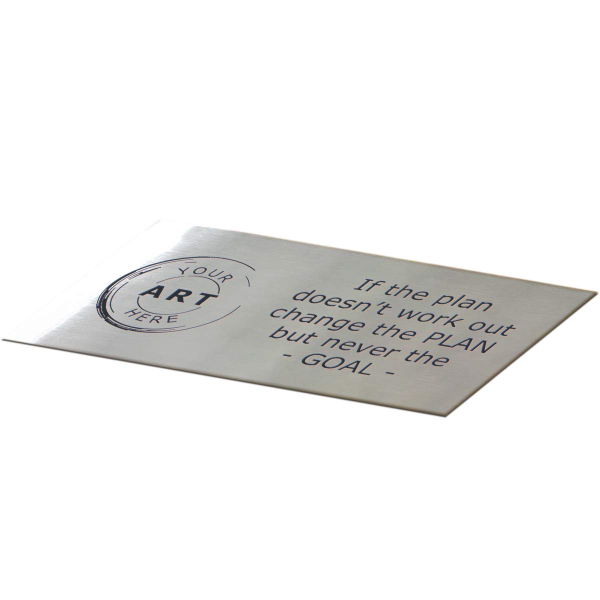 Plaquemaker Custom Laser Engraved Stainless Steel Sign (4" x 8")