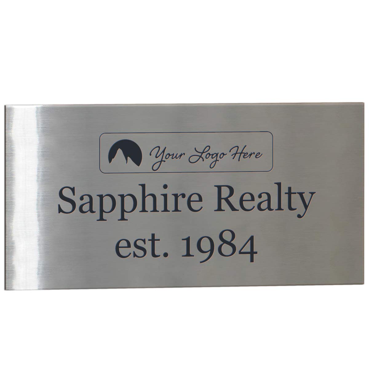 Plaquemaker Custom Laser Engraved Stainless Steel Sign (4" x 8")
