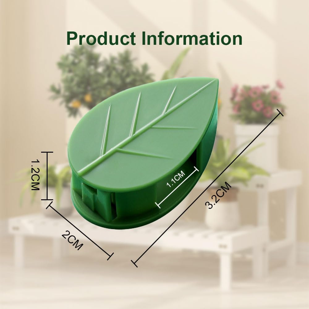 100 PCS Plant Climbing Wall Fixture Clips, Plastic Plant Clips Climbing Plant Wall Clips for Vines, Plant Support Clips Plant Vine Wall Clips Plant Fixture Clips Vine Holder for Indoor Plants (Green)