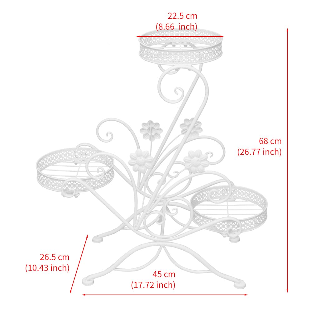 Cre Cra 3 Tier Plant Stand New Metal Flower Shelves Plant Display Stand Indoor Outdoor Patio Plant Rack Flower Pot Holder