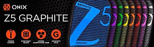 Onix Z5 Graphite Pickleball Paddle with Cushion Grip and Paddle Cover