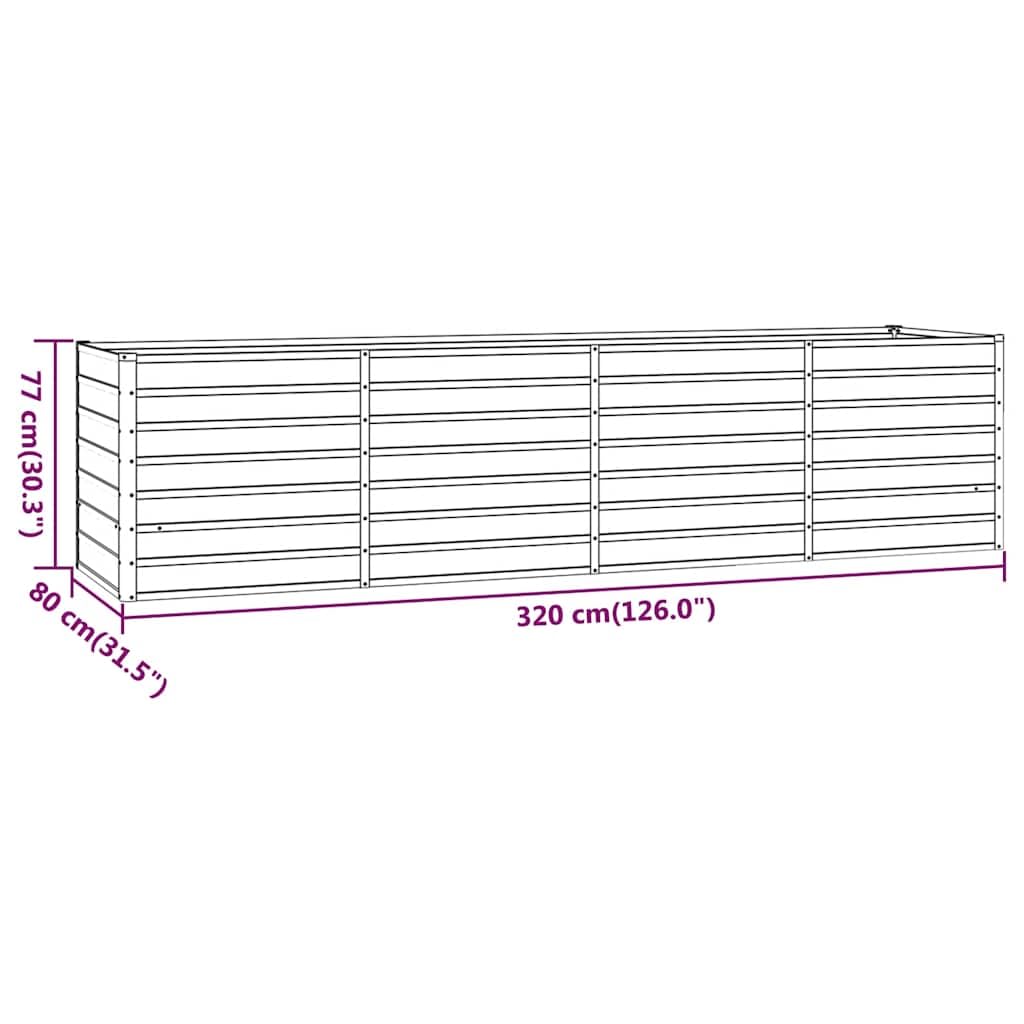 Foknhdi Corten Steel Large Outdoor Raised Garden Bed 126 x 31.5 x 30.3 in Rustic Planter Box for Vegetables Herbs Flowers on Patio Lawn