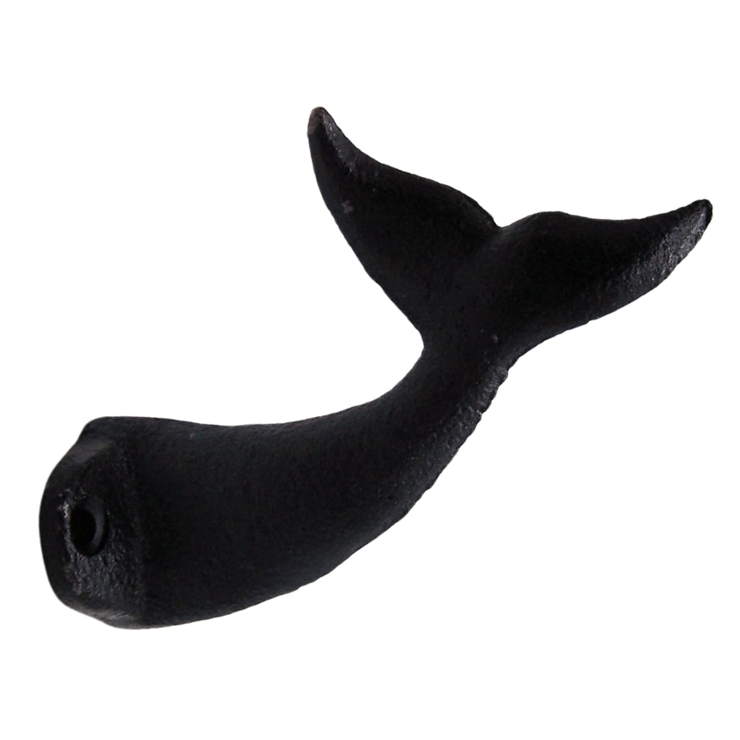 Wowser Navy Blue Whale Tail Cast Iron Wall Hooks – Coastal Beach Wall Decor for Coats, Towels & Hats, Wall Mounted, Set of 3, 2.75 Inch