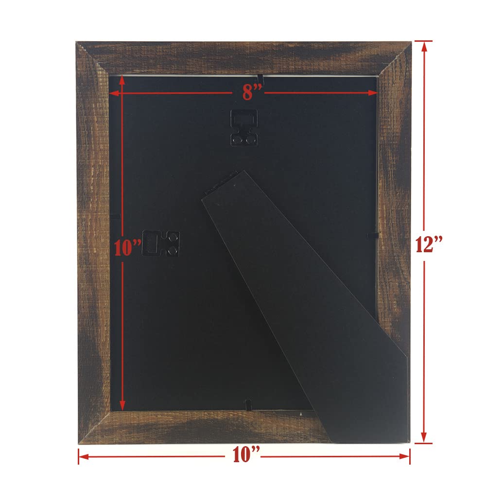 Scholartree Wooden Brown 8x10 Picture Frame 2 Set in 1 Pack can Display 8x10 picture without mat or 5x7 picture with mat